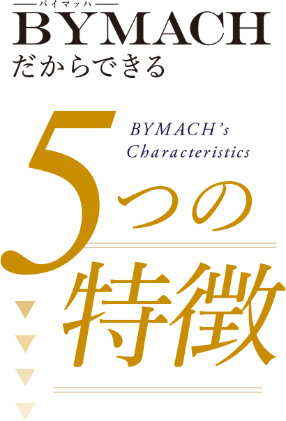 バイマッハだからできる5つの特徴